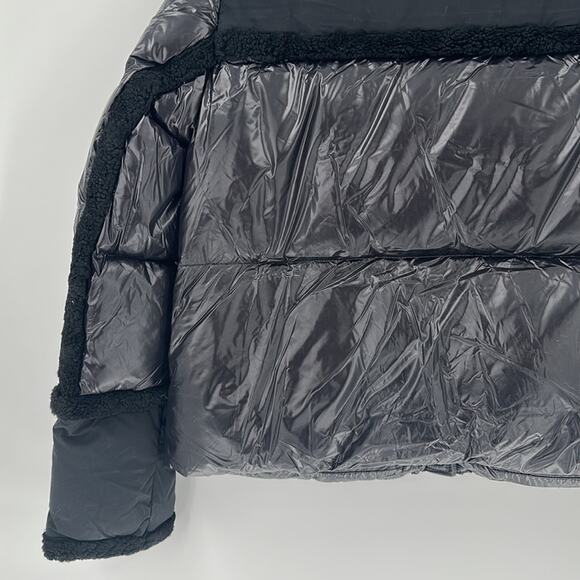 Mackage MIYA lustrous light down jacket with shearling trim MEDIUM - Picture 9 of 14